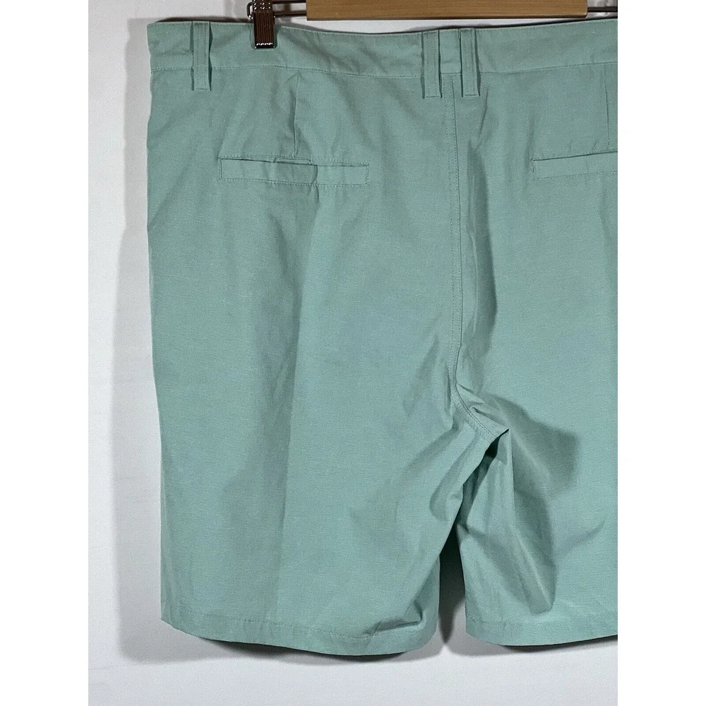 Rising Tide Mens Cargo Shorts 38 Green Stretch Utility Casual Outdoor